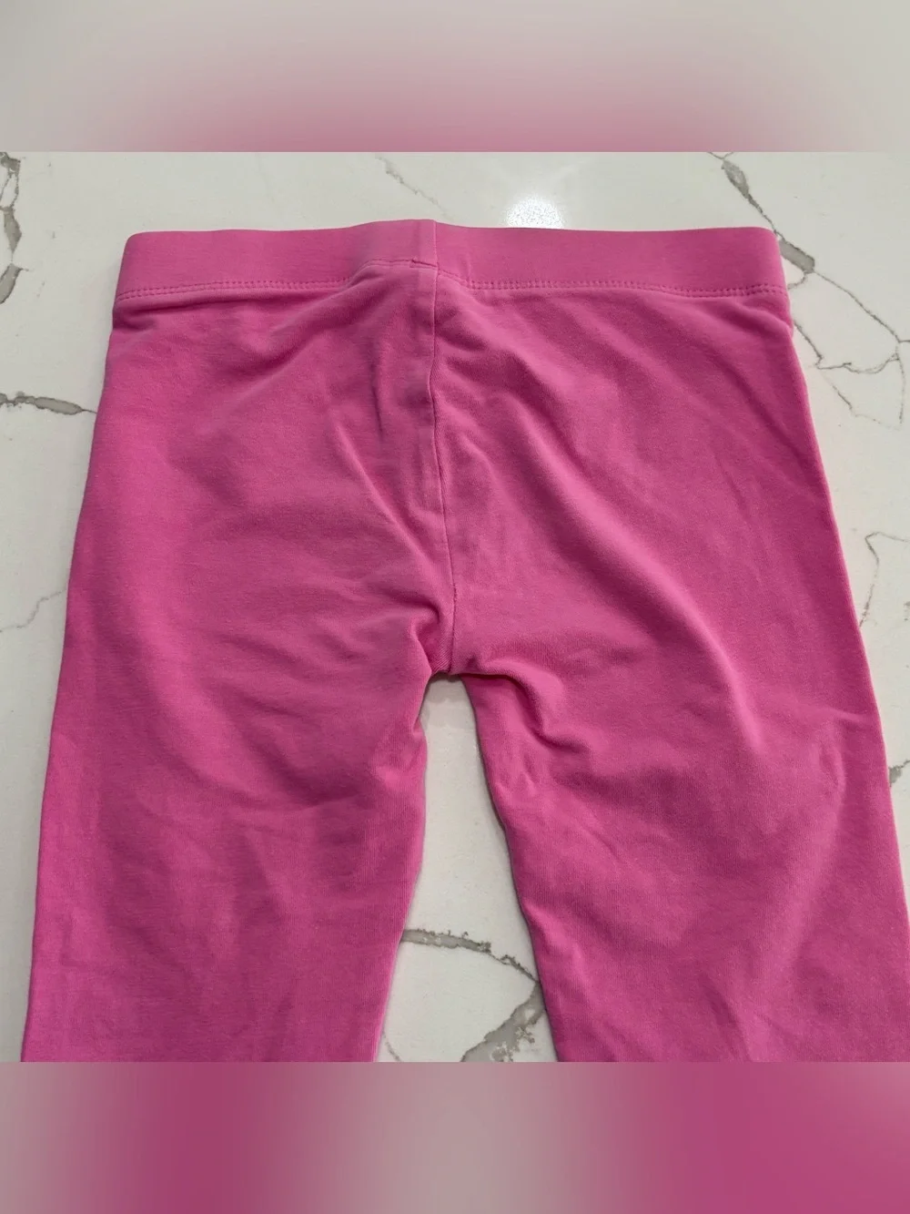 The Children’s Place Girls Pink Stretch Knit Leggings Lace Trim Size Small S 5/6